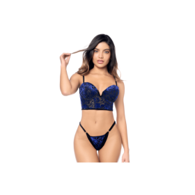 Ensemble 2 pièces Mapalé en velours floral 